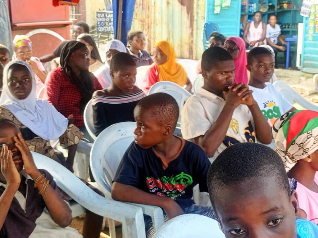 Young beneficiaries at a Kajola Foundation event